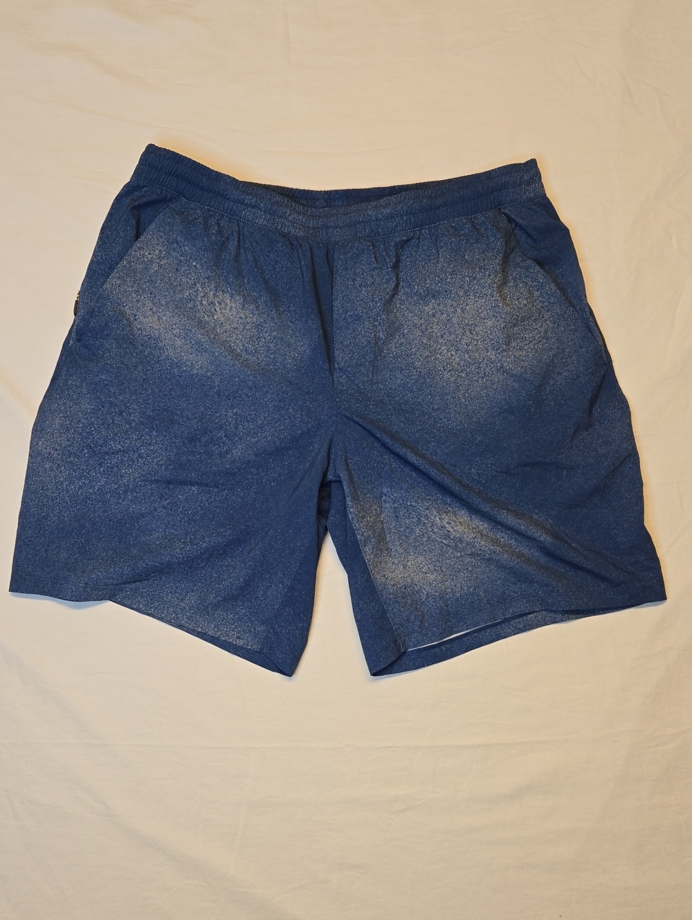 Lululemon Athletica Blue Speckle Performance Athletic Lined Shorts